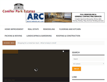 Tablet Screenshot of coniferparkestates.com